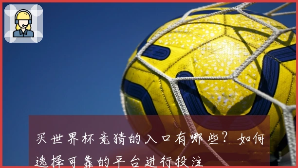 买世界杯竞猜的入口有哪些？如何选择可靠的平台进行投注