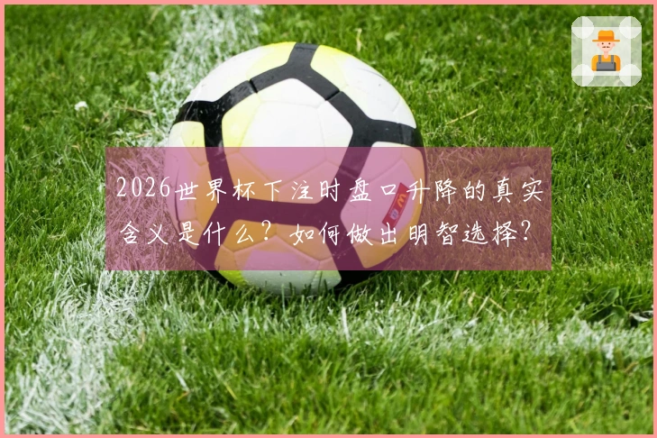 2026世界杯下注时盘口升降的真实含义是什么？如何做出明智选择？